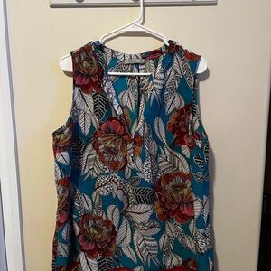 Dalia Multicolor Floral Sleeveless Blouse